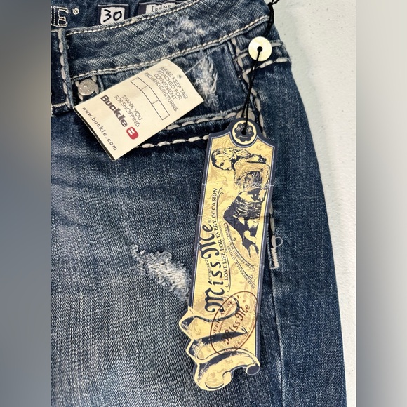 Miss Me Jeans Irene Capri Distressed Flap‎ Pockets Size 30 NWT - Picture 5 of 14